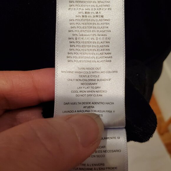 MICHAEL KORS SZ S Little Black Dress Draping Cocktail Midi Sleeveless Stretch - Picture 9 of 9